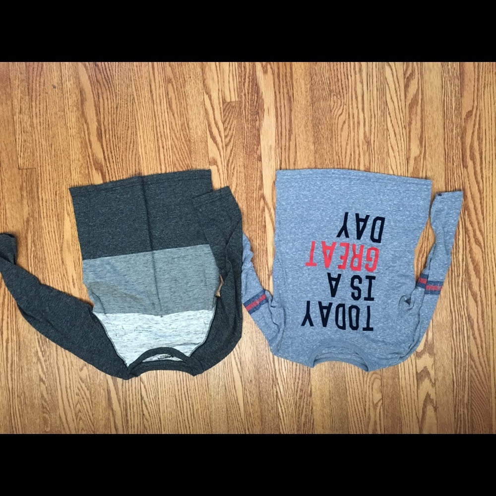 Two long sleeve shirts size 6/7